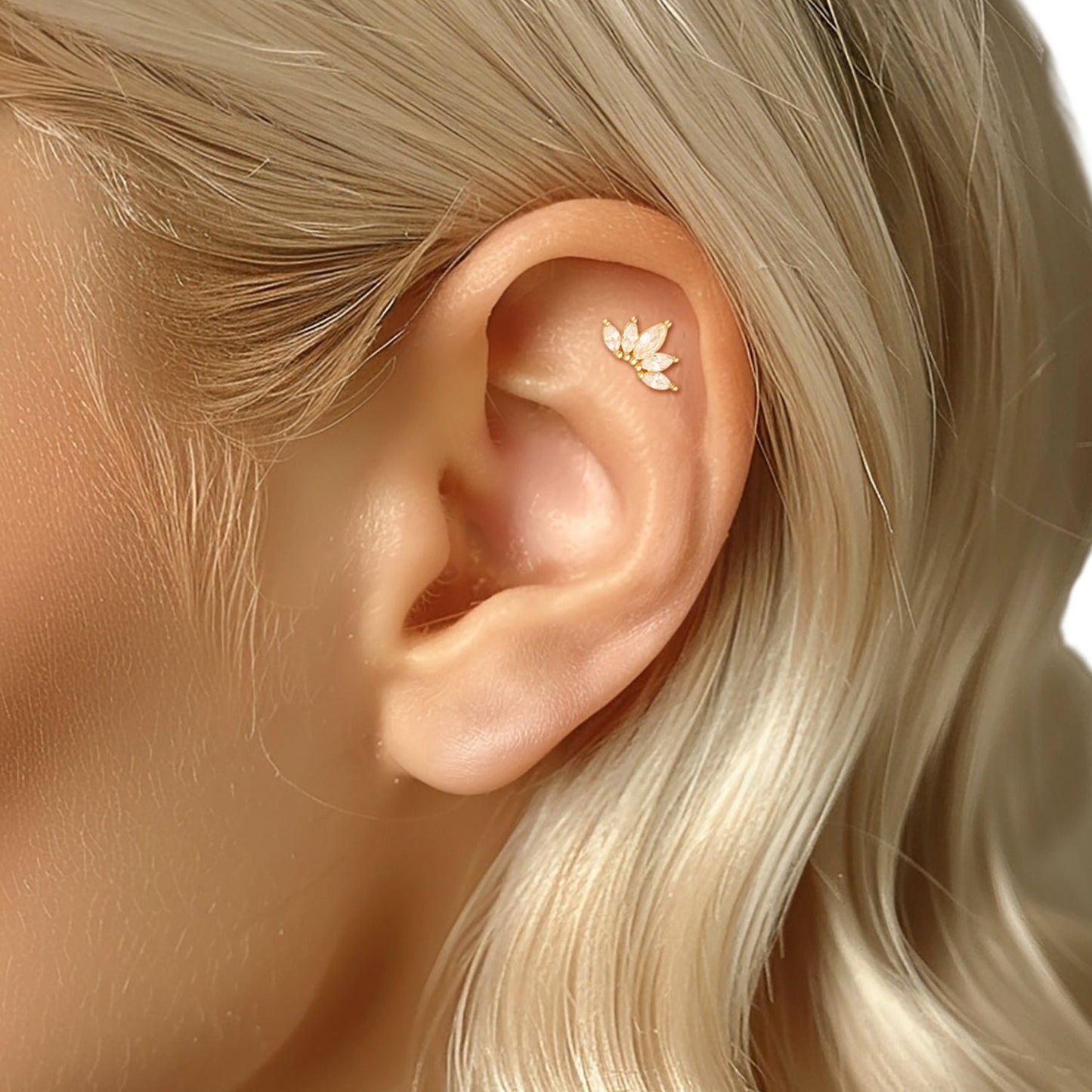 flat back cartilage stud