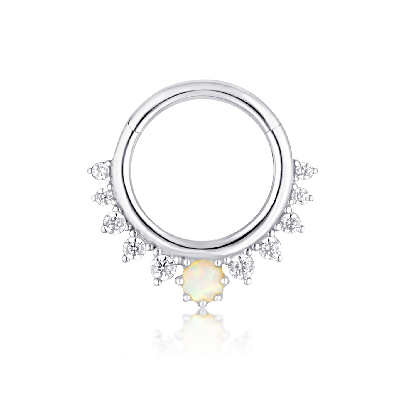 white gold daith hoop