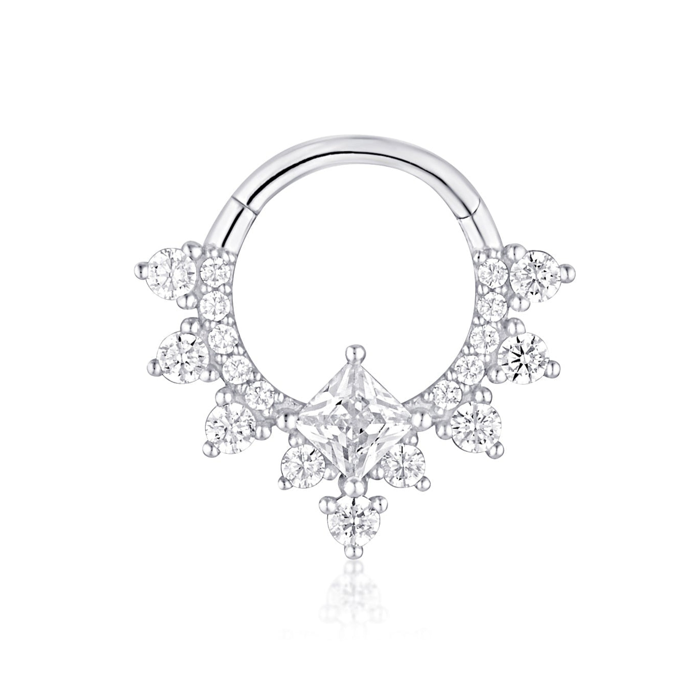 white gold daith hoop