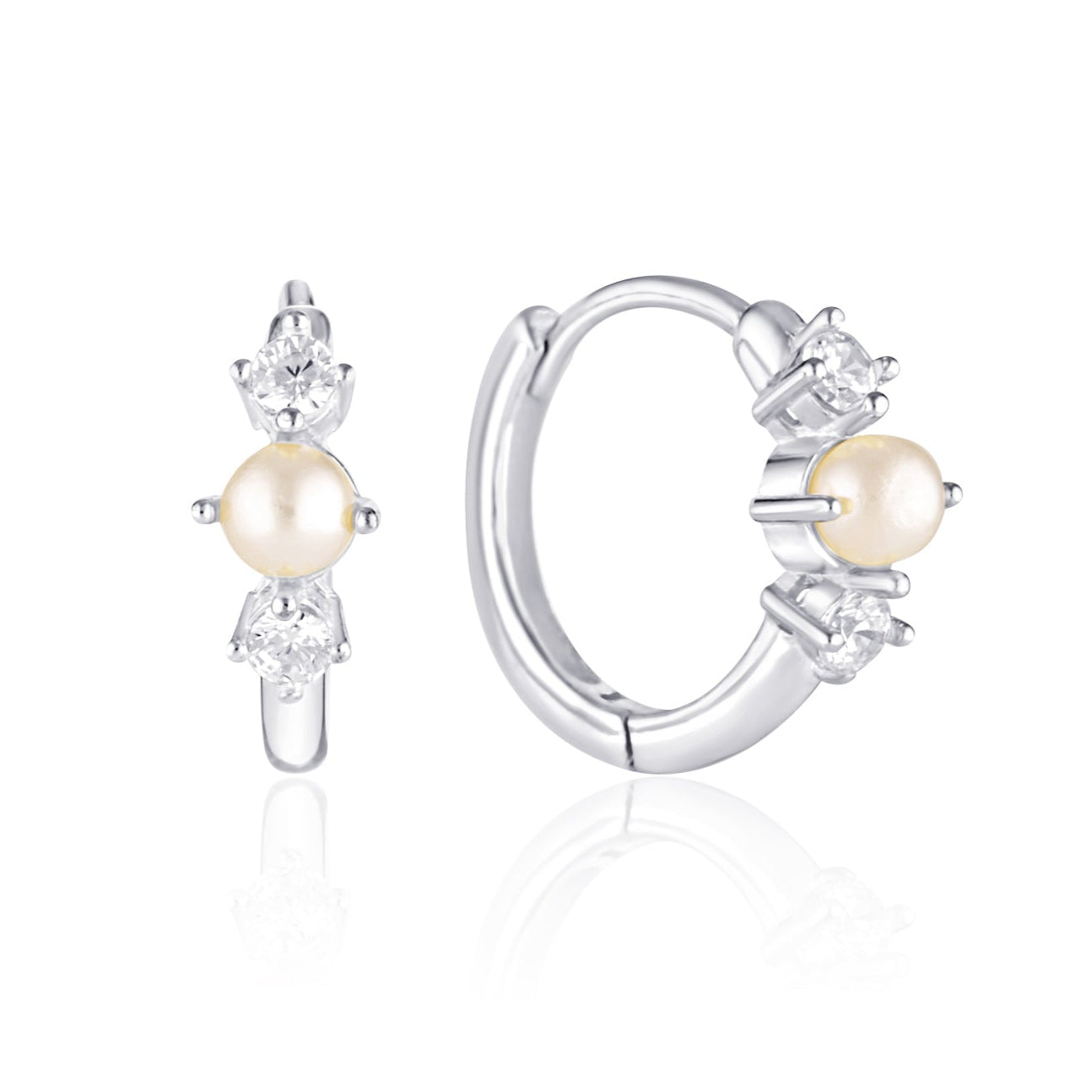 freshwater pearl hoop earrings