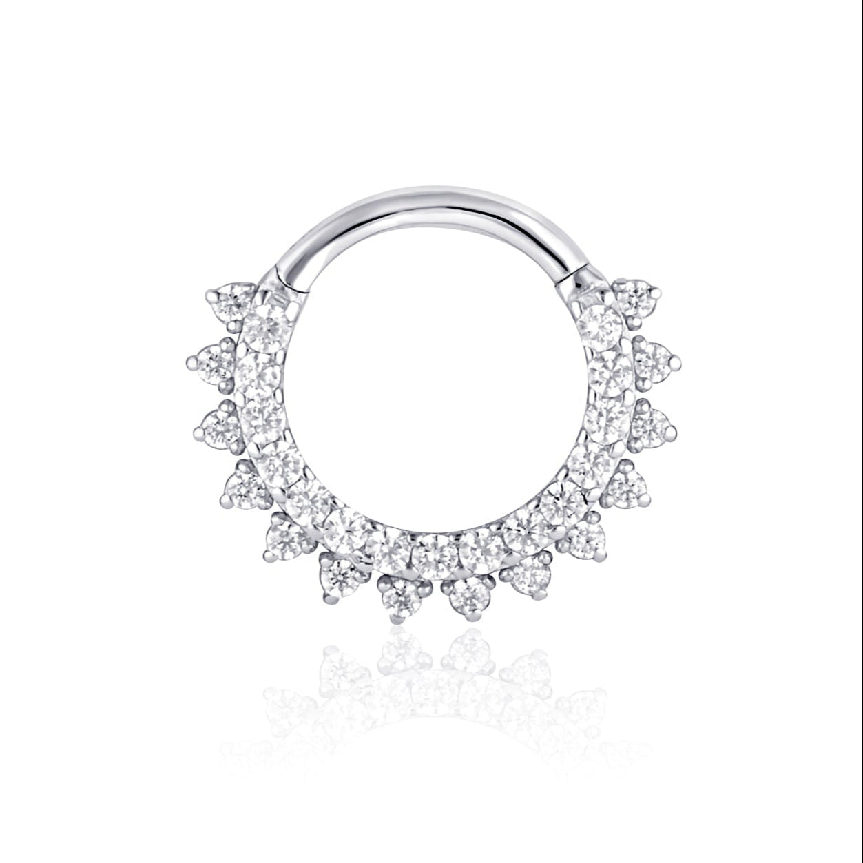 white gold daith hoop