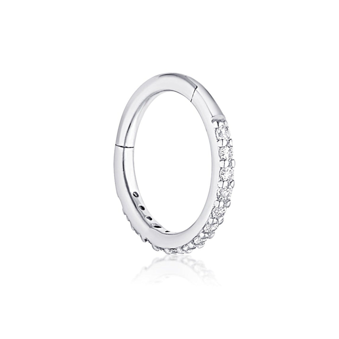 white gold cartilage piercing hoop