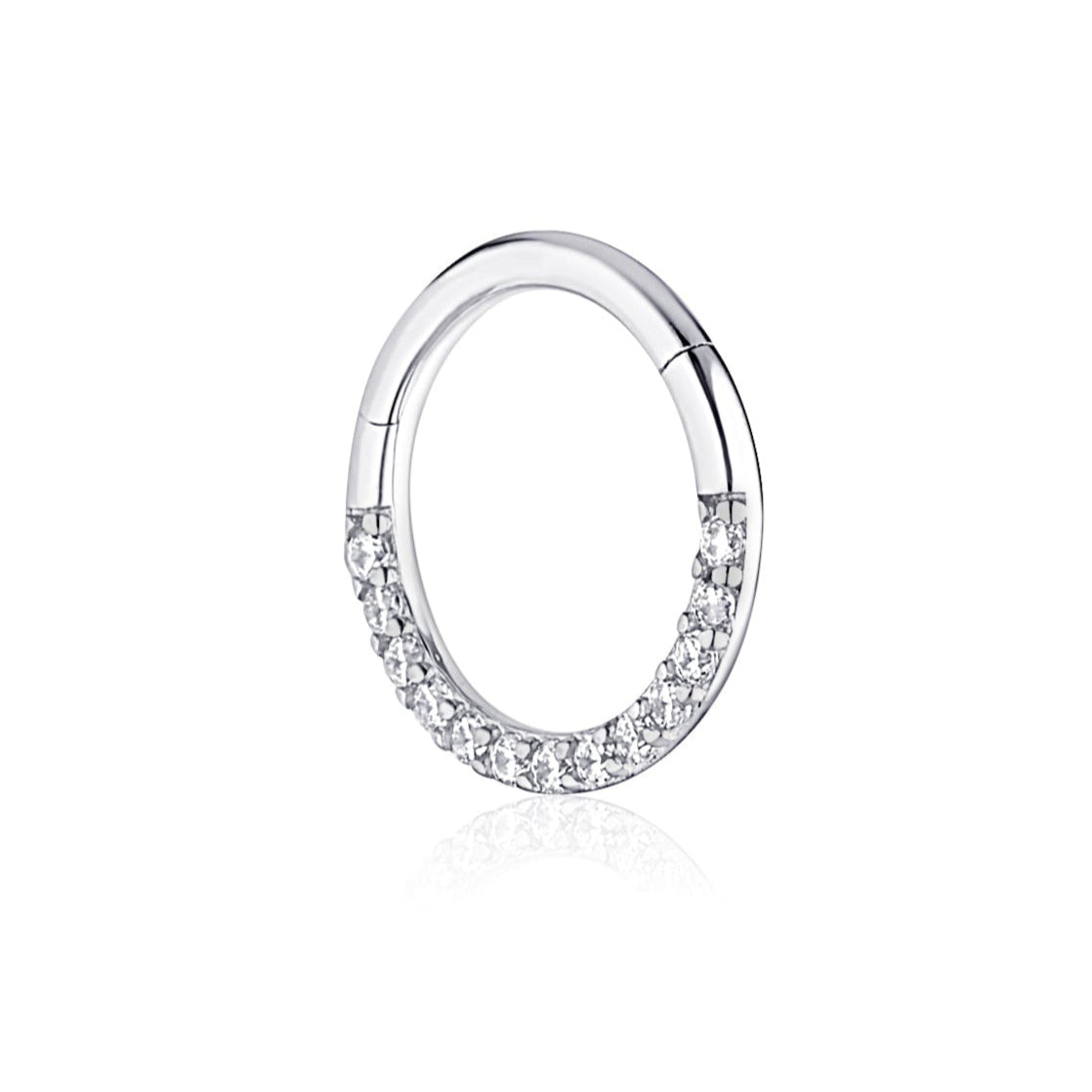 white gold daith hoop