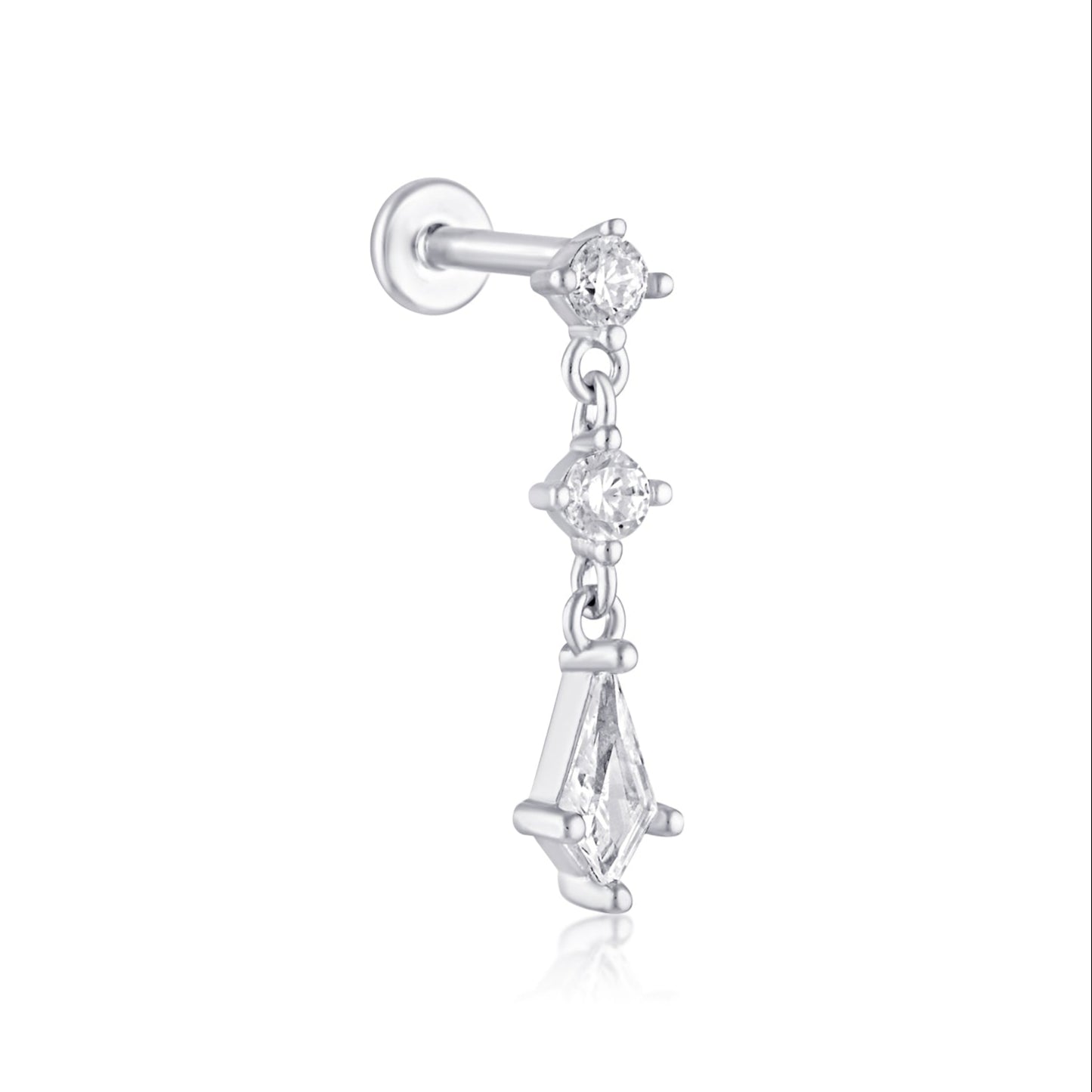 flat back cartilage stud