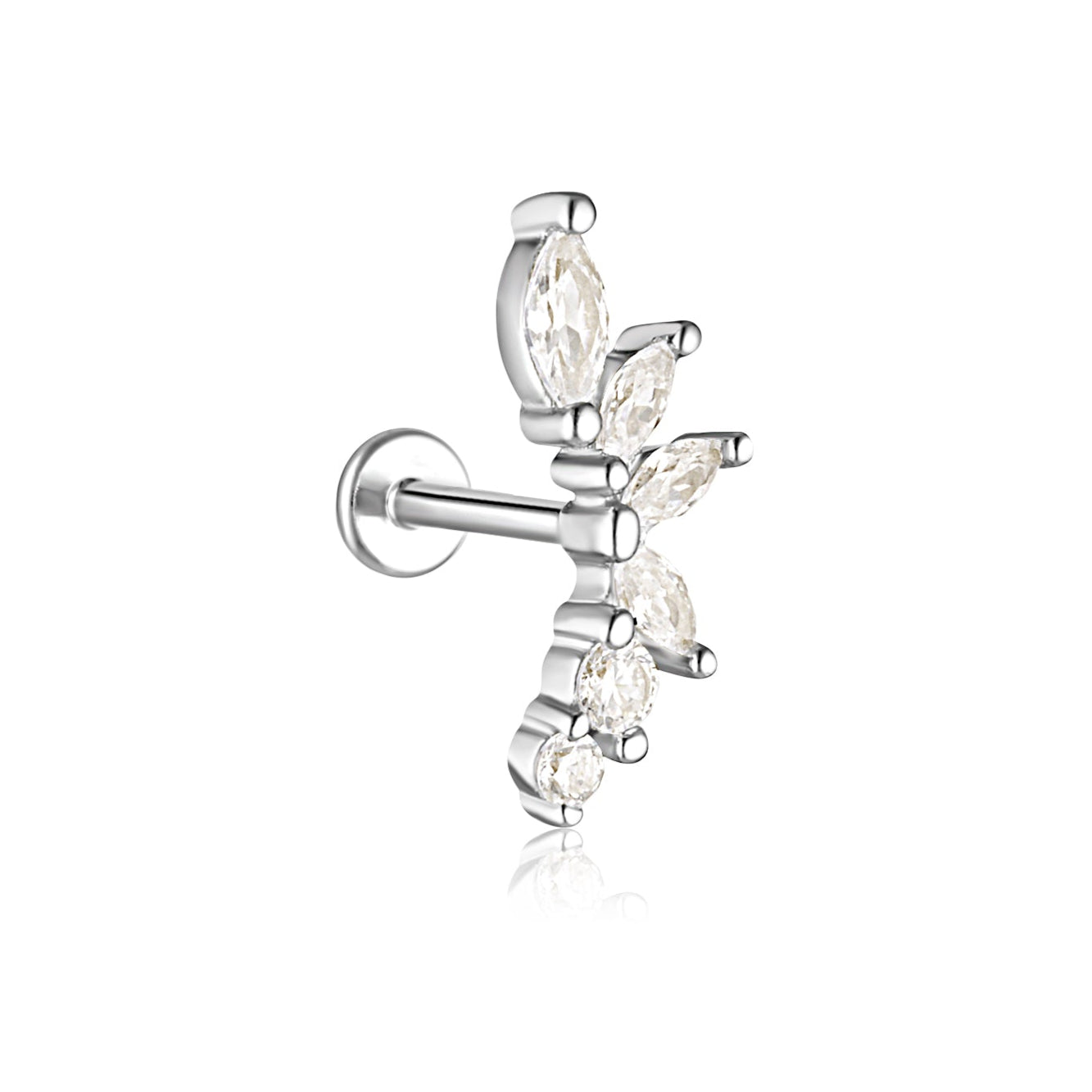 flat back cartilage stud
