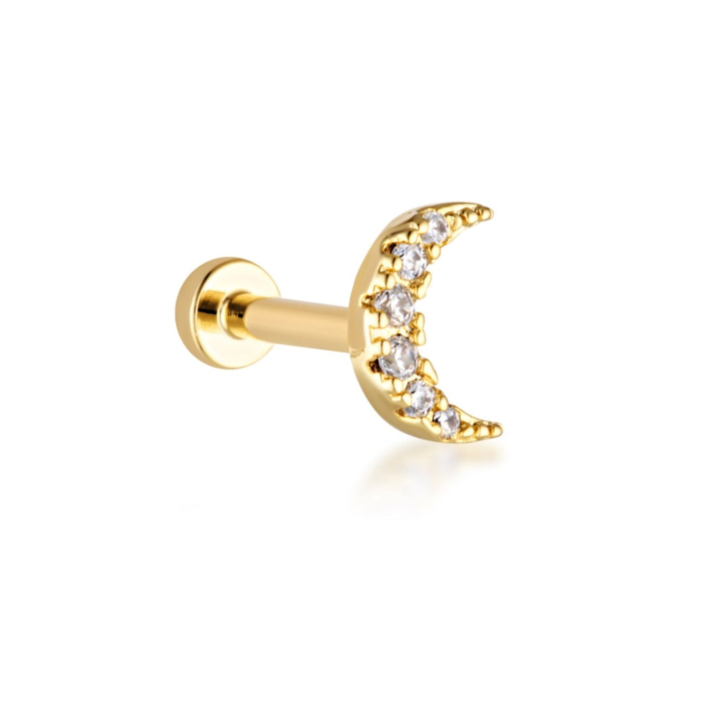 moon shaped cartilage stud