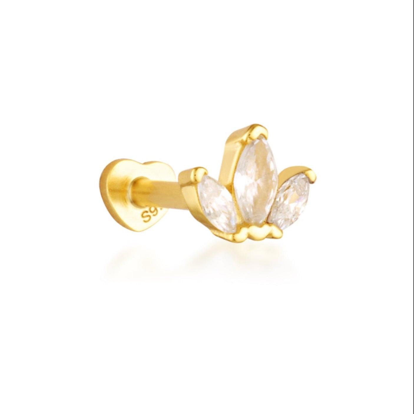 flat back cartilage stud