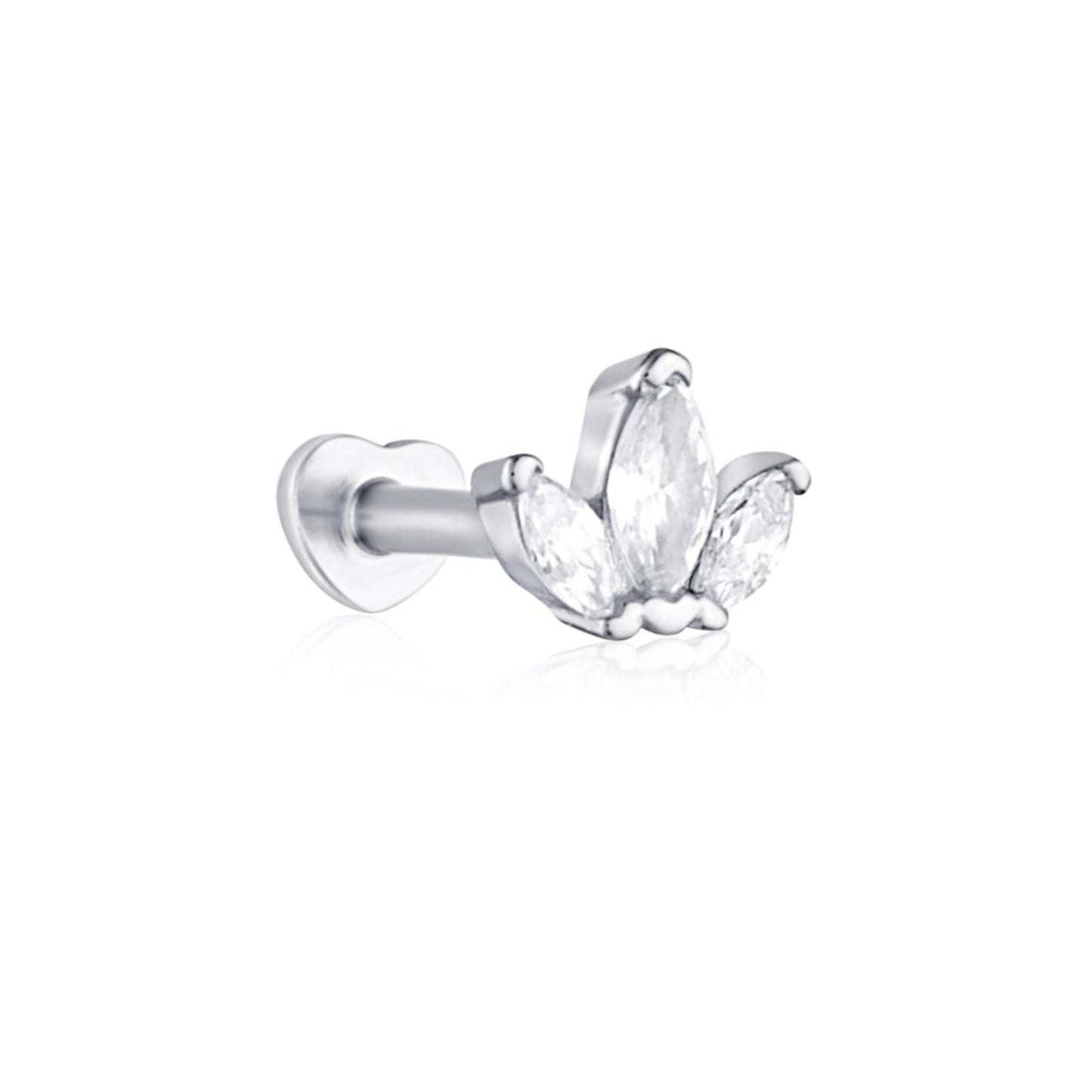 marquise crown flat back