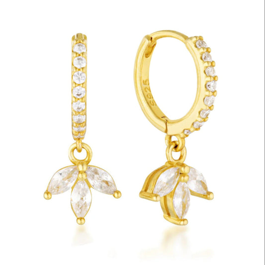 marquise hoop earring