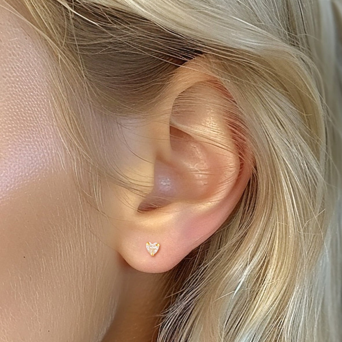 heart shaped earring