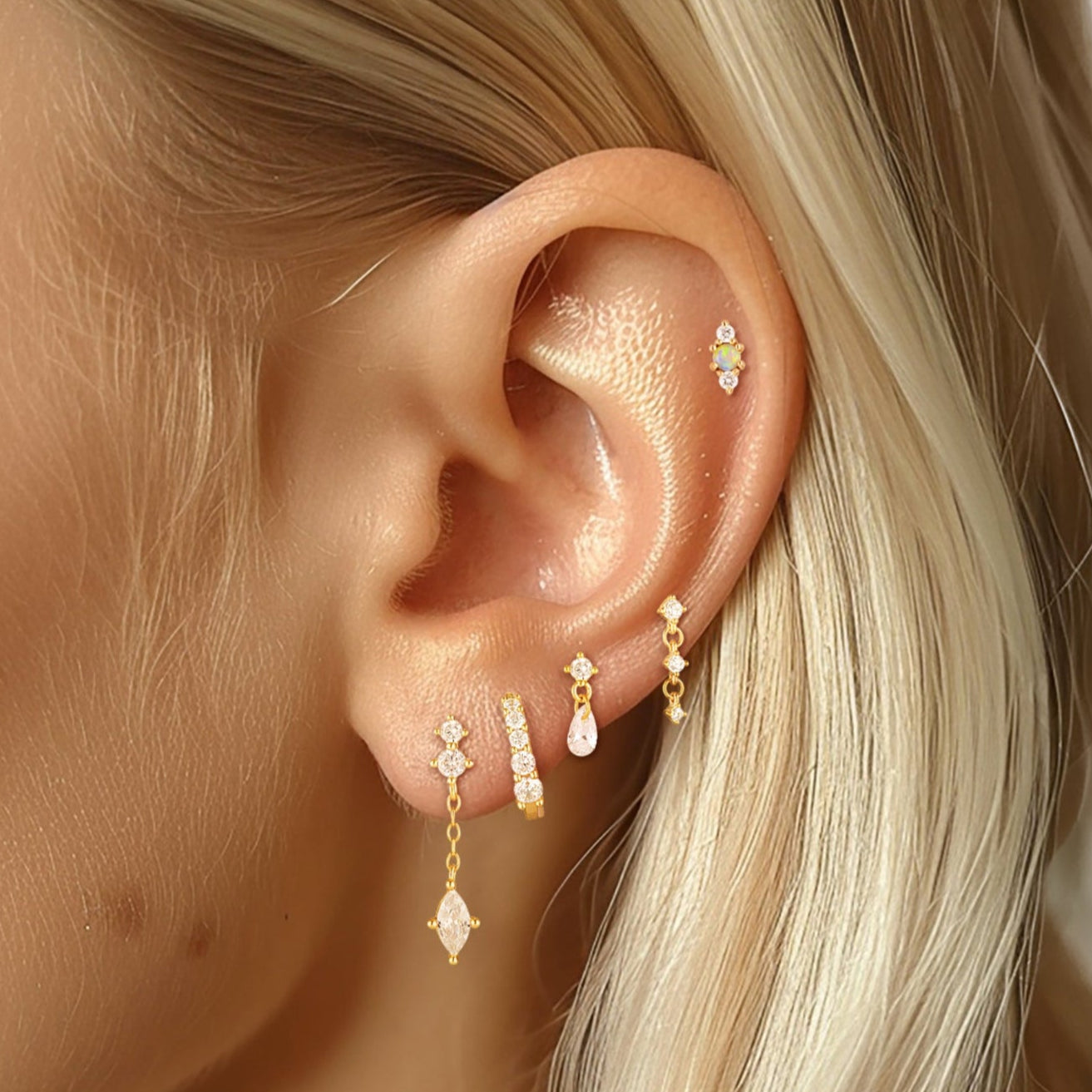 crystal hoop earrings