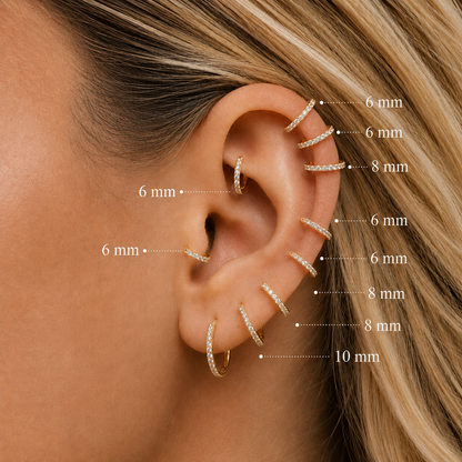 Alicia Cartilage Hoop - 14K Solid Gold
