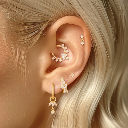Sienna Flat Back Stud - Gold Vermeil