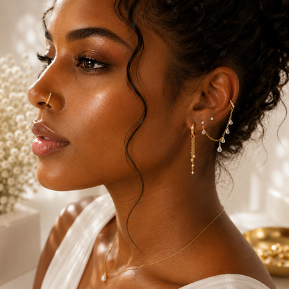 Christina Stud Earrings - Gold Vermeil