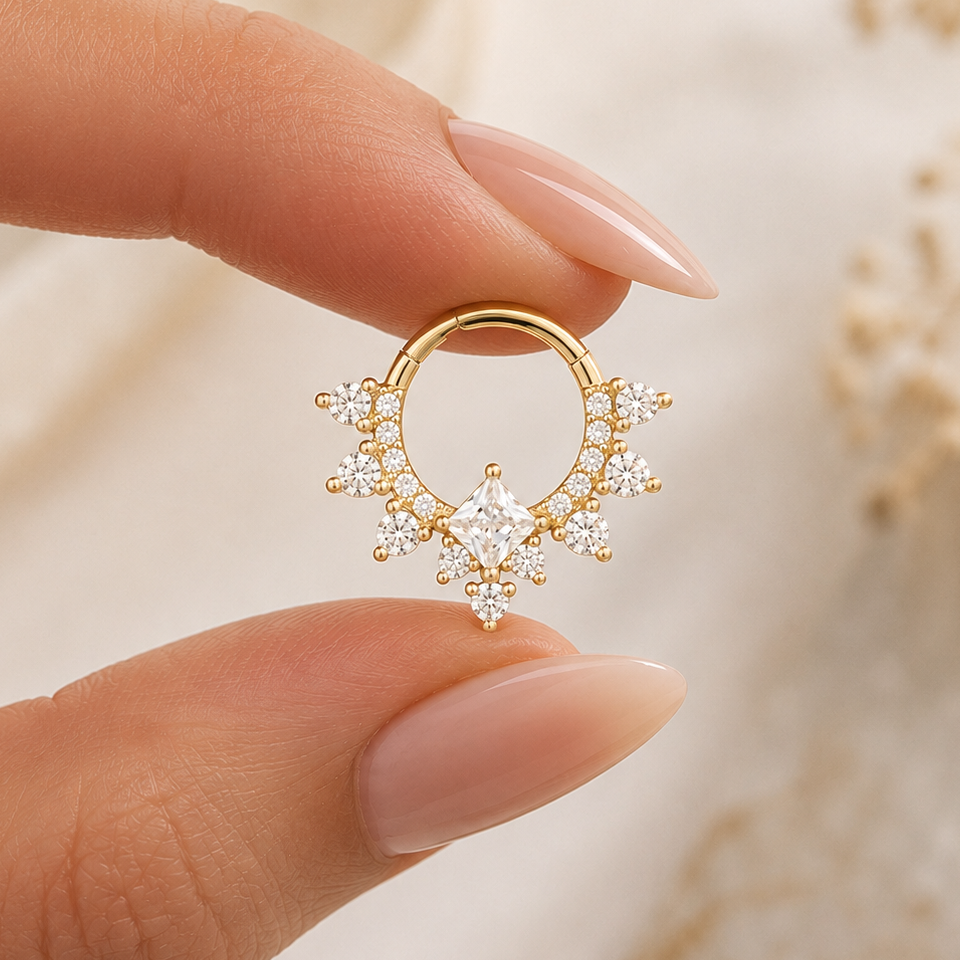 Aphrodite Daith Hoop - 14K Solid Gold