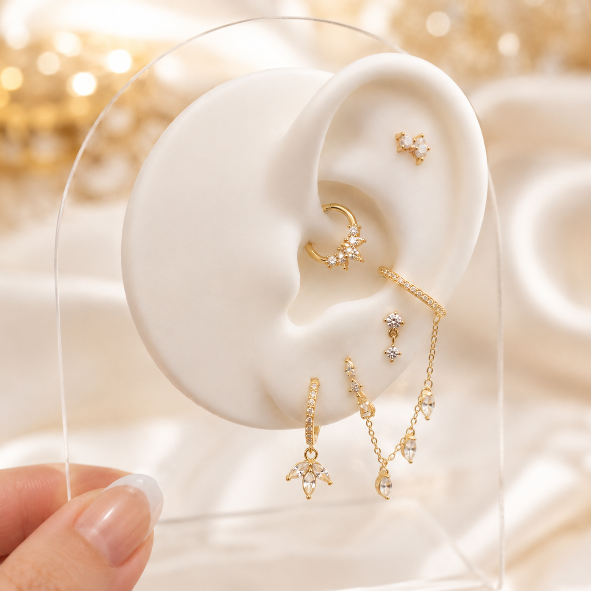 Alicia Conch Hoop - Gold Vermeil