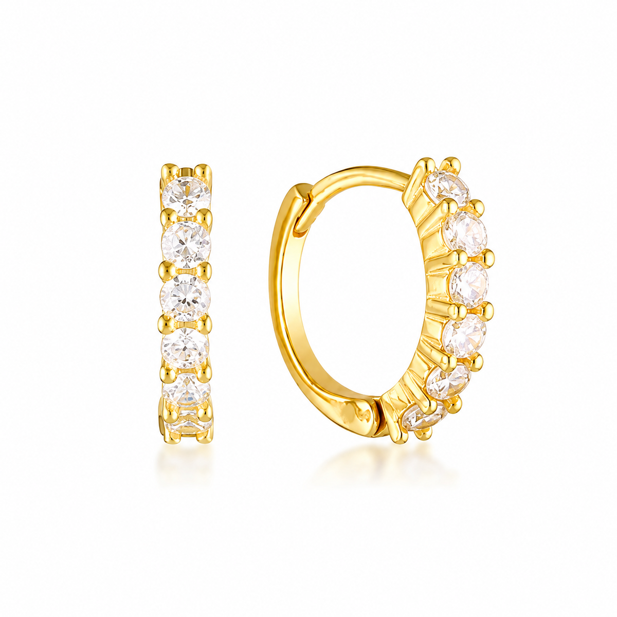Athena Hoop Earrings - 14K Solid Gold