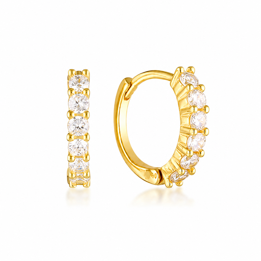 Athena Hoop Earrings - 14K Solid Gold