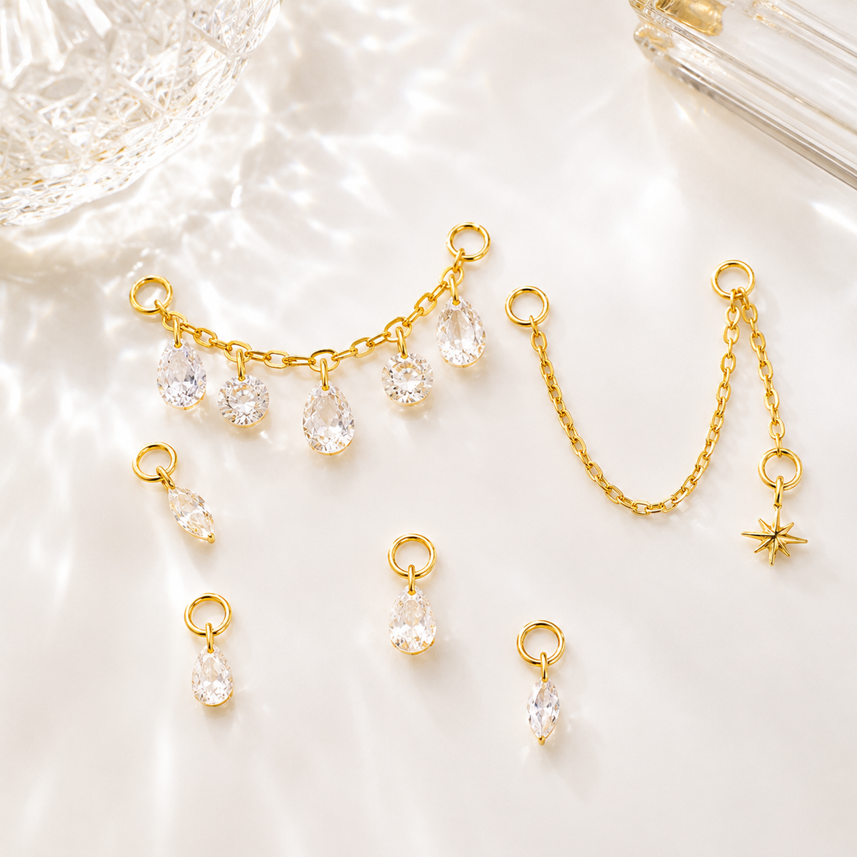 Kailie Chain Charm - Gold Vermeil