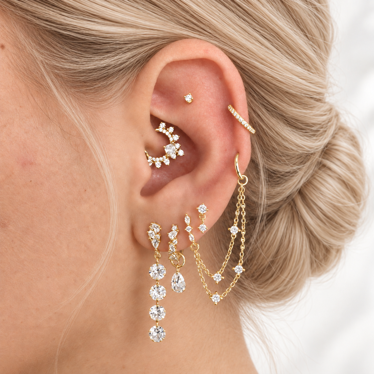 Penelope Hoop Earrings -  14K Solid Gold