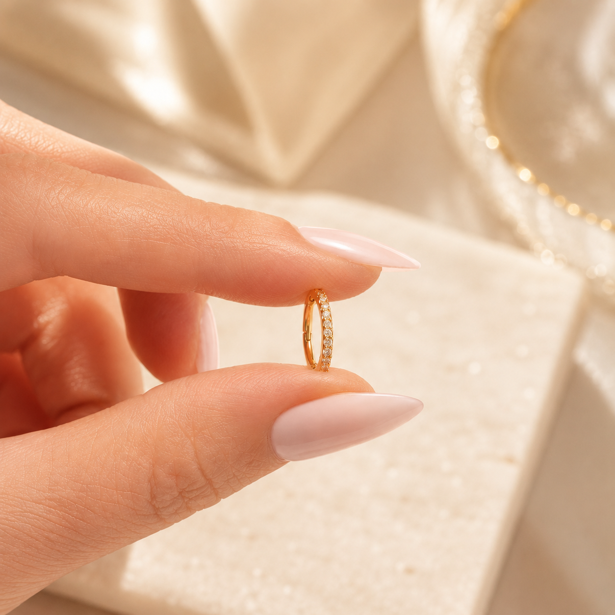 Alicia Cartilage Hoop - Gold Vermeil