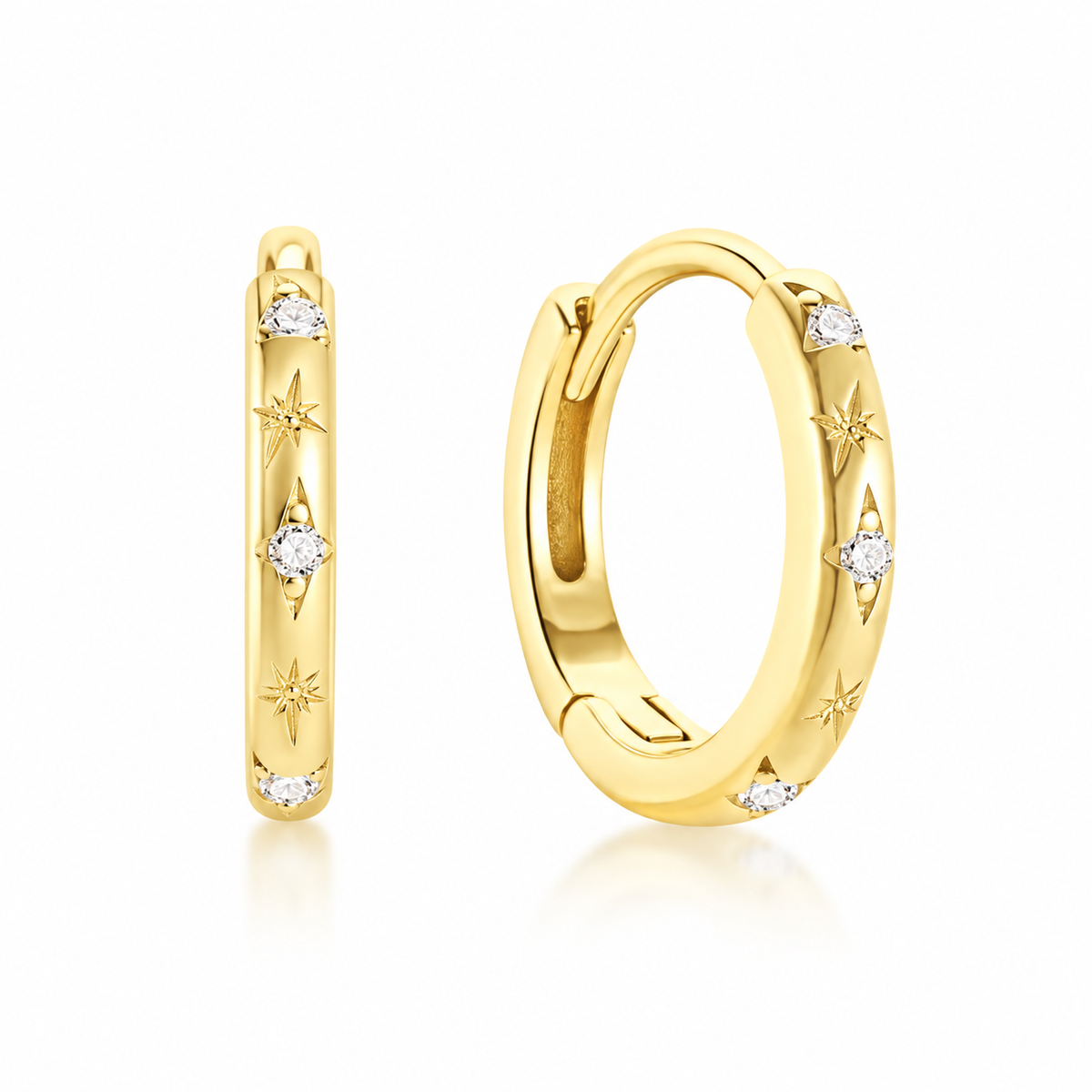 Jonelle Hoop Earrings - Gold Vermeil