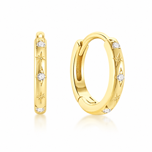 Jonelle Hoop Earrings - Gold Vermeil