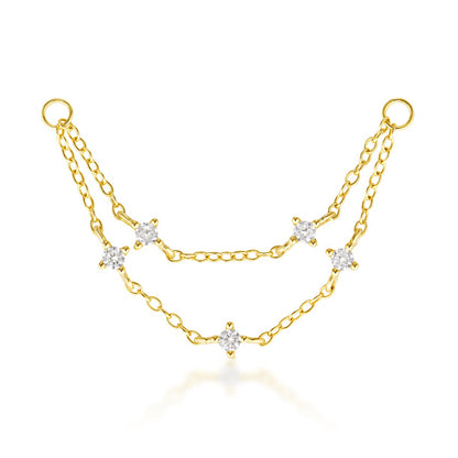 Ava Chain Charm - 14K Solid Gold
