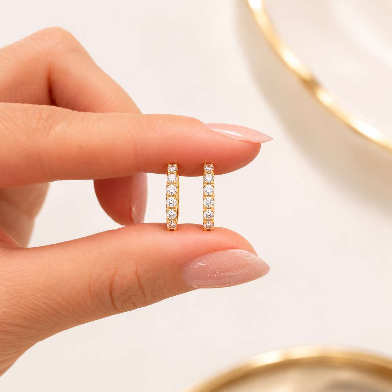 Athena Hoop Earrings - Gold Vermeil