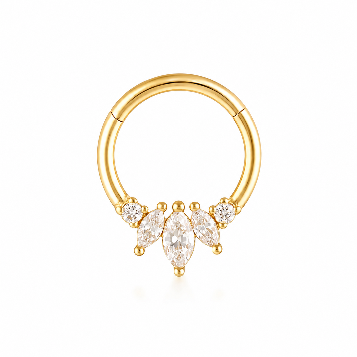 Angelina Daith Hoop - Gold Vermeil