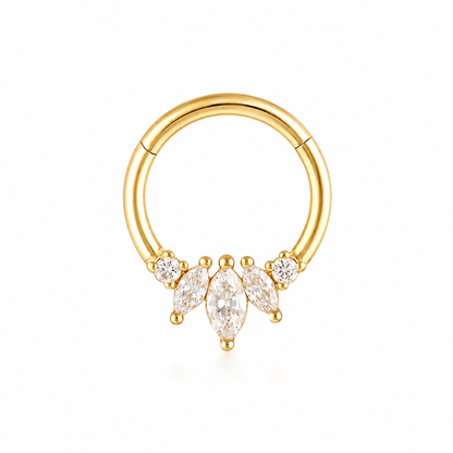 Angelina Daith Hoop - Gold Vermeil