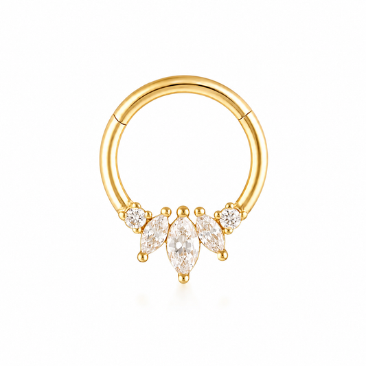 Angelina Daith Hoop - Gold Vermeil