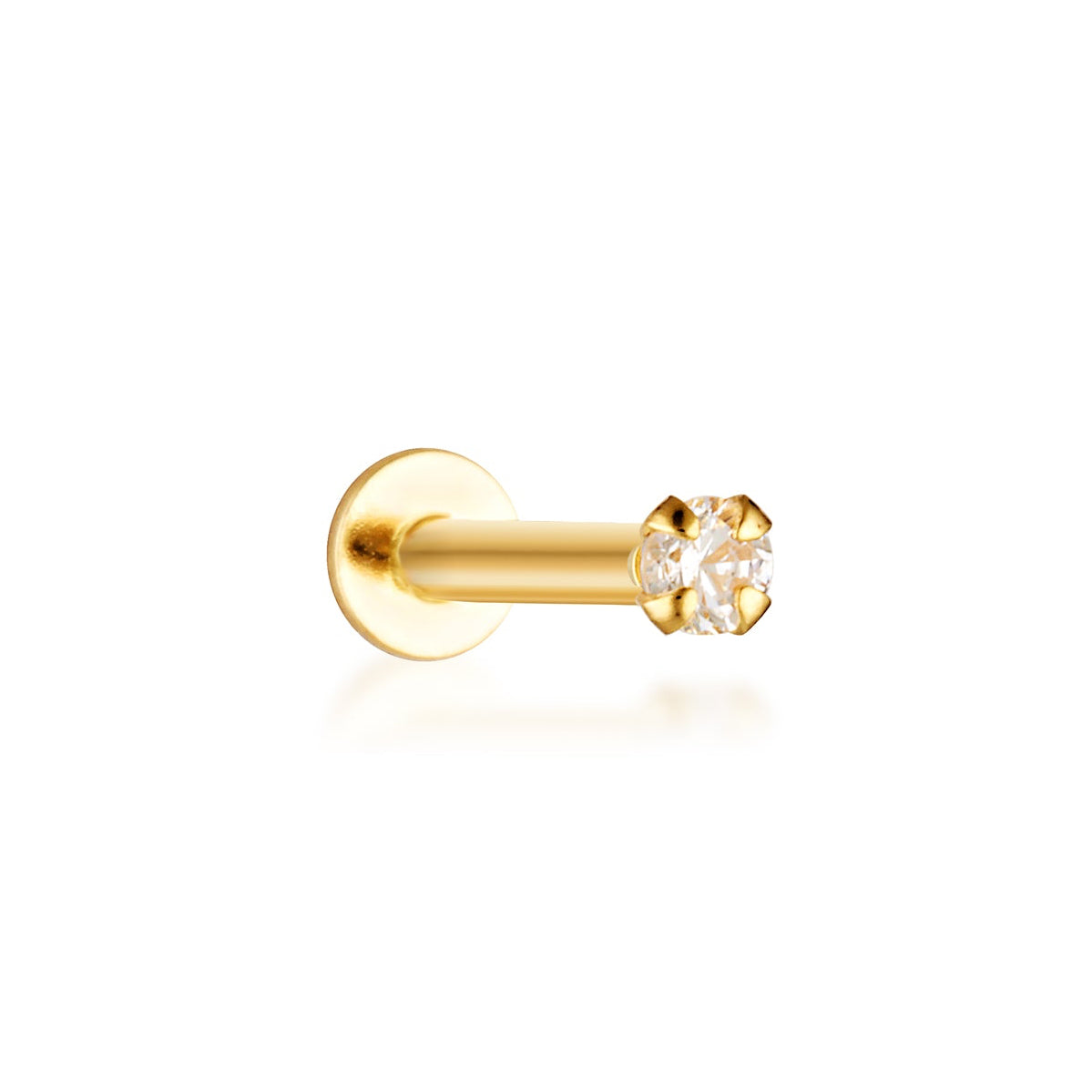 Jane Flat Back Stud - Gold Vermeil
