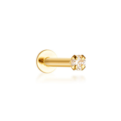 Jane Flat Back Stud - Gold Vermeil