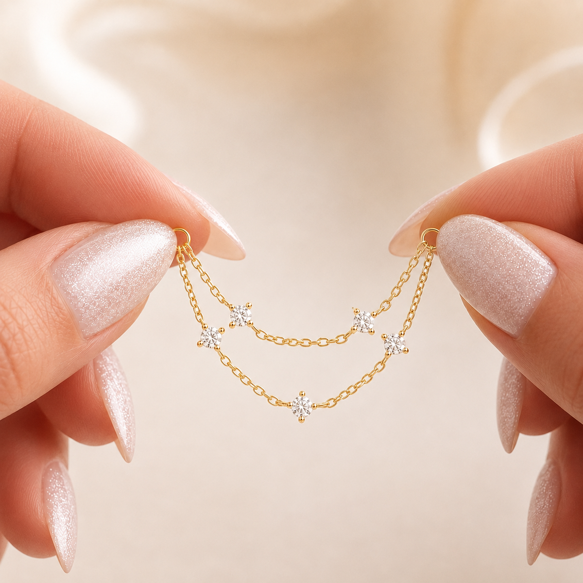 Ava Chain Charm - 14K Solid Gold