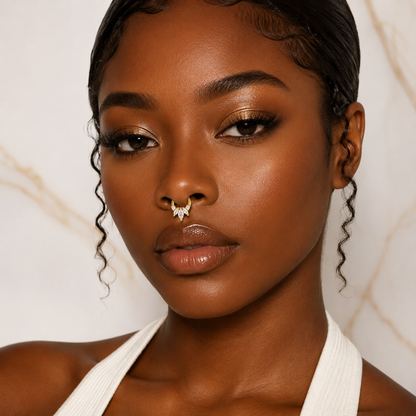 Angelina Daith Hoop - Gold Vermeil