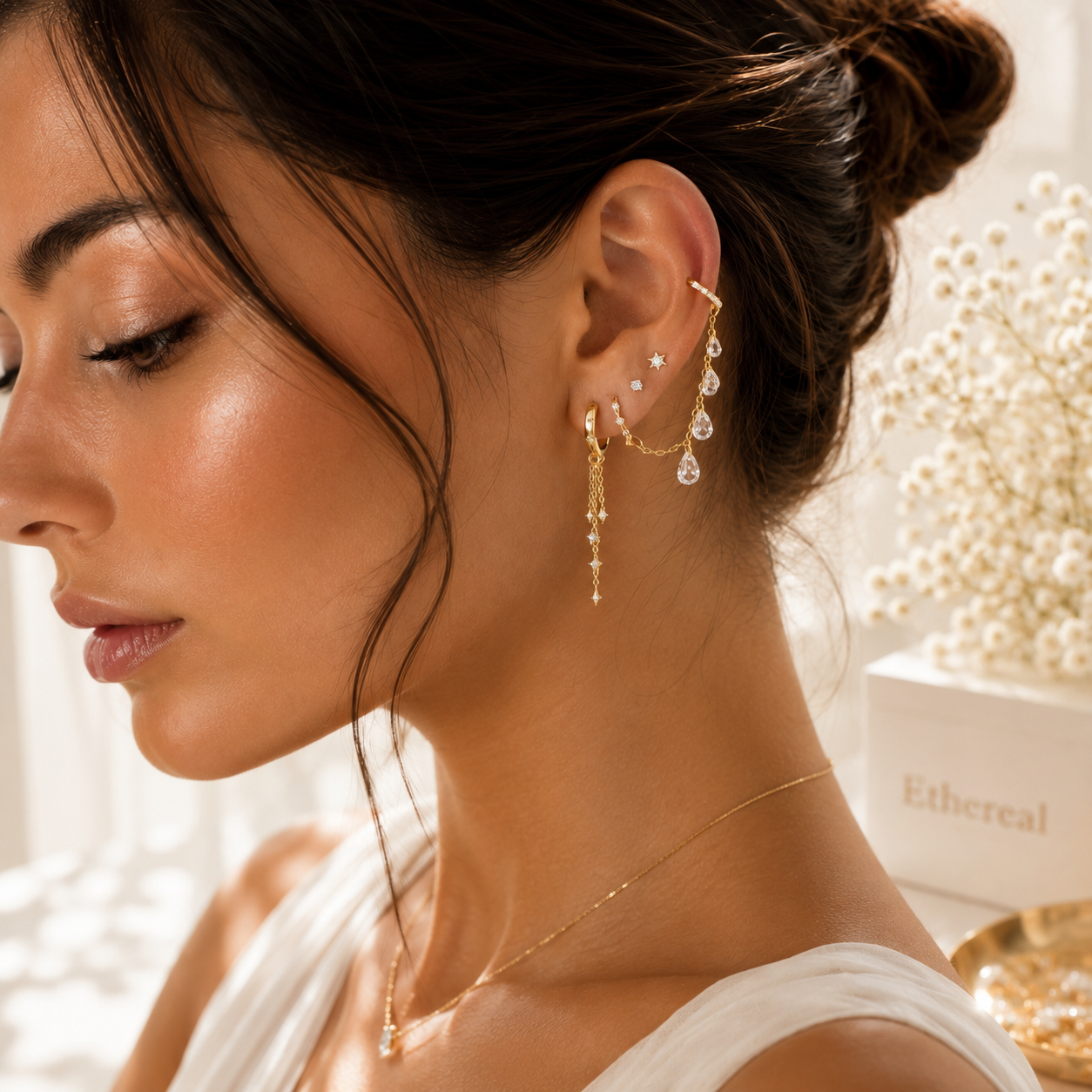 Alicia Cartilage Hoop - Gold Vermeil