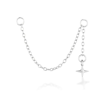 Elena Chain Charm - 14K Solid Gold