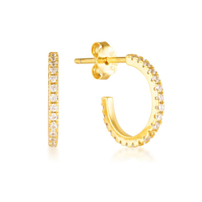 Charlotte hoop earrings made from 18 karat gold over 925 sterling silver