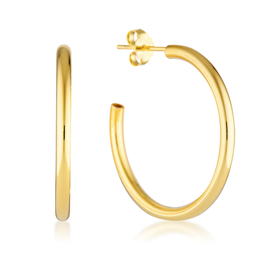 Selena Hoop earrings made from 18 karat gold over 925 sterling silver