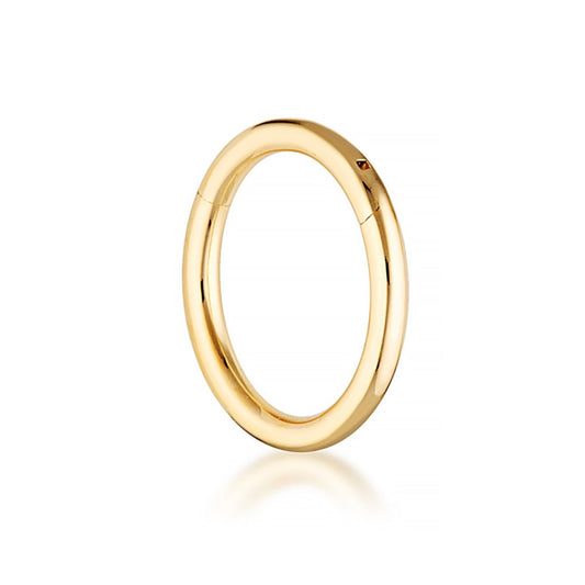 14 Karat Solid Gold Leah Hoop for helix, tragus, rook and nose piercing