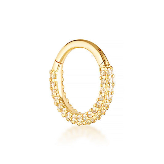 14 Karat Solid gold priscilla hoop for helix, daith and septum piercing