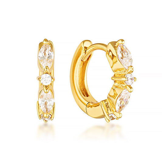 Penelope hoop earrings made from 18 karat gold over 925 sterling silver