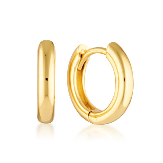 Laura hoop earrings made from 18 Karat gold over 925 Sterling silver