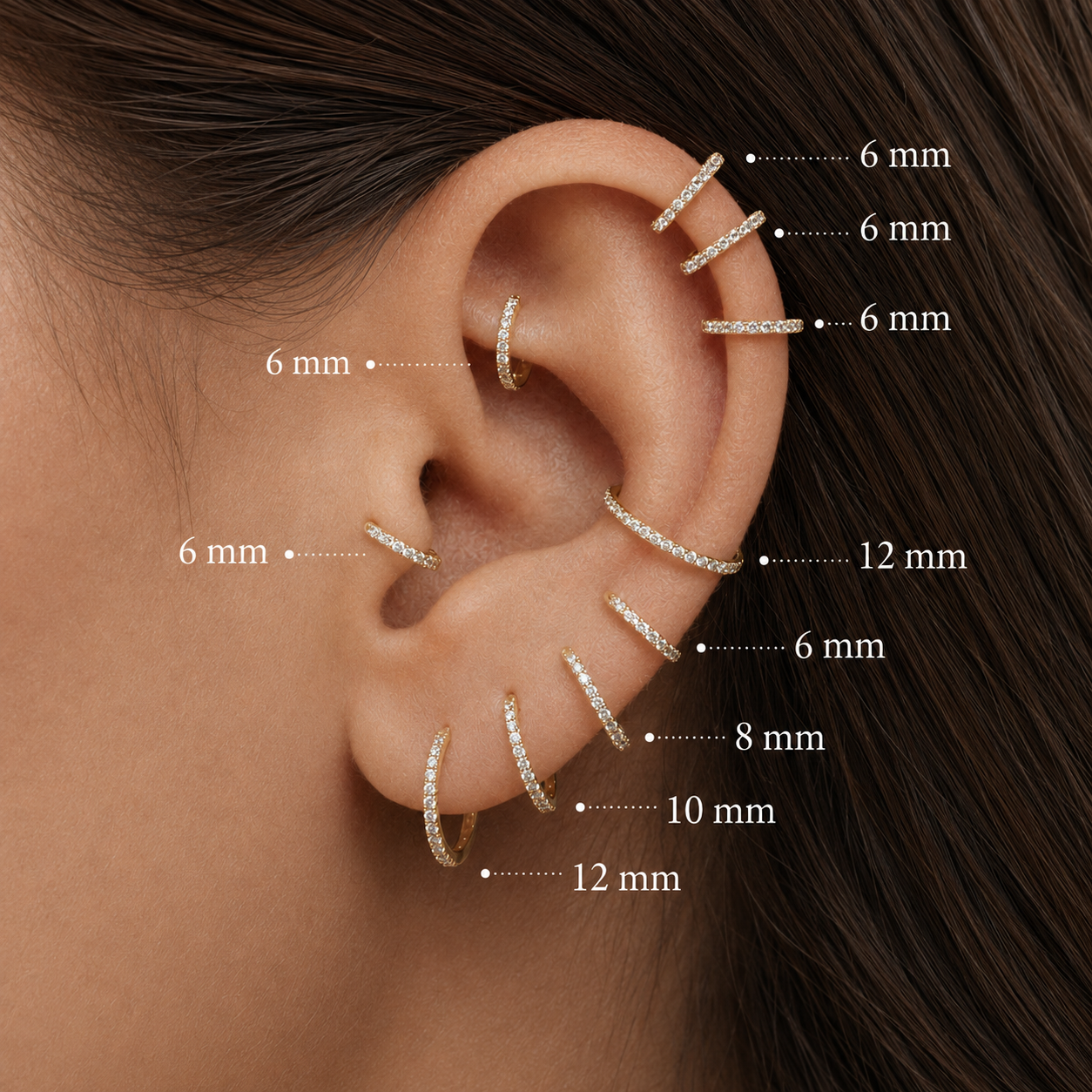 Alicia Conch Hoop - 14K Solid Gold