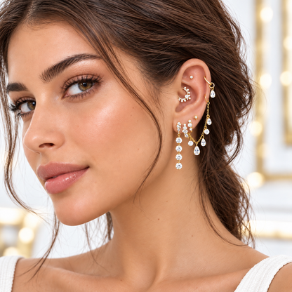 Esther Flat Back Stud - Gold Vermeil