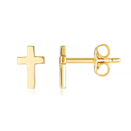 Grace cross shaped stud earrings