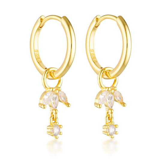 marquise drop hoop earring