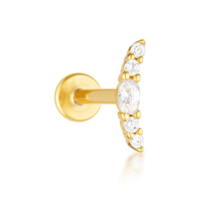 Sabrina Flat Back Stud - 14K Solid Gold