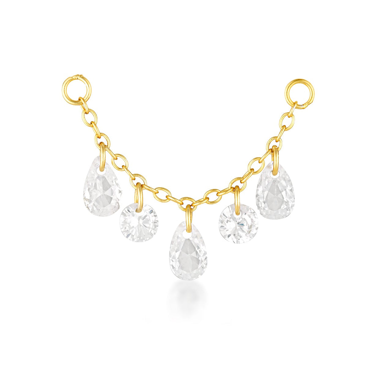 Valentina Chain Charm - 14K Solid Gold
